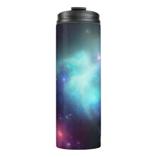 Raumnebel mit Planeten und Sternen Thermosbecher