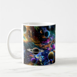 Raumnebel und Planeten Kaffeetasse