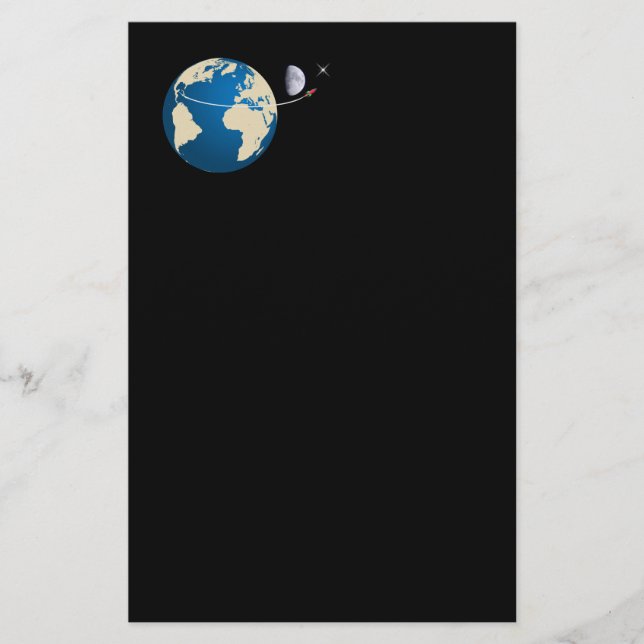 Raumrakete Briefpapier (Vorderseite)