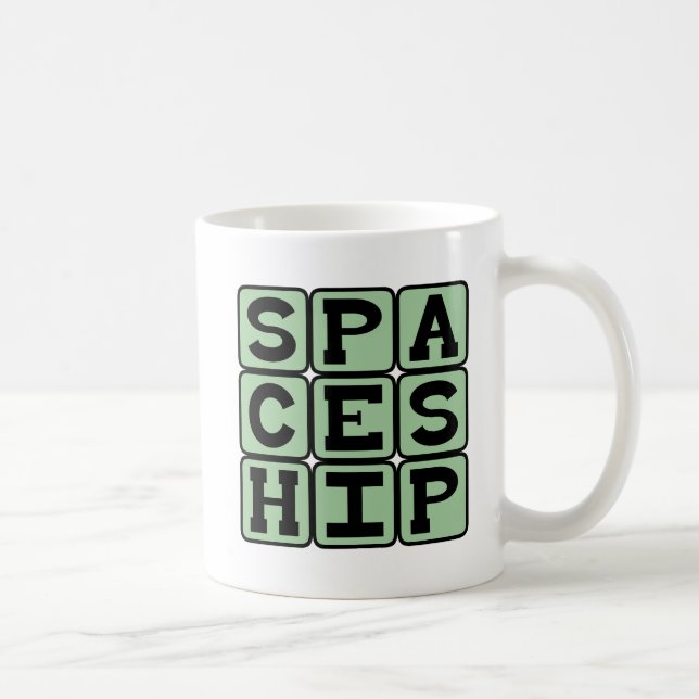 Raumschiff, Alien Schiff Tasse (Rechts)