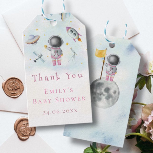 Raumschiff Astronaut rosa Raketengalaxie Schiff St Geschenkanhänger (Von Creator hochgeladen)