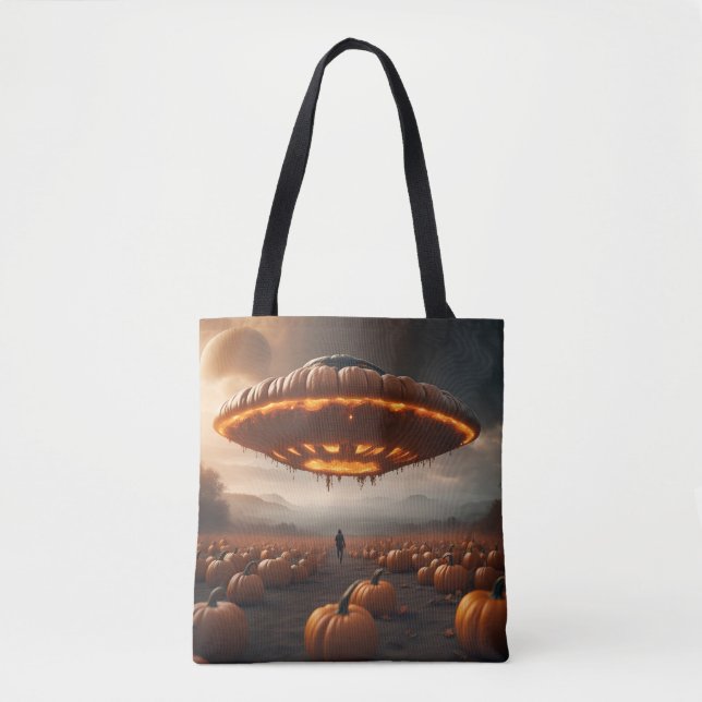 Raumschiff auf dem Planeten Pumpkin (Vorderseite)