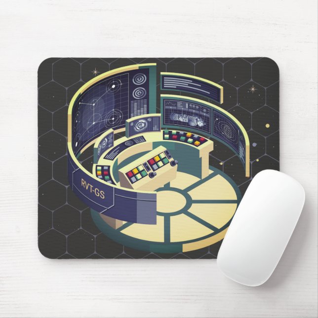 Raumschiff-Brücken-Galaxie-Mausunterlage Mousepad (Mit Mouse)