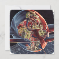 Raumschiff der Vintagen Science Fiction