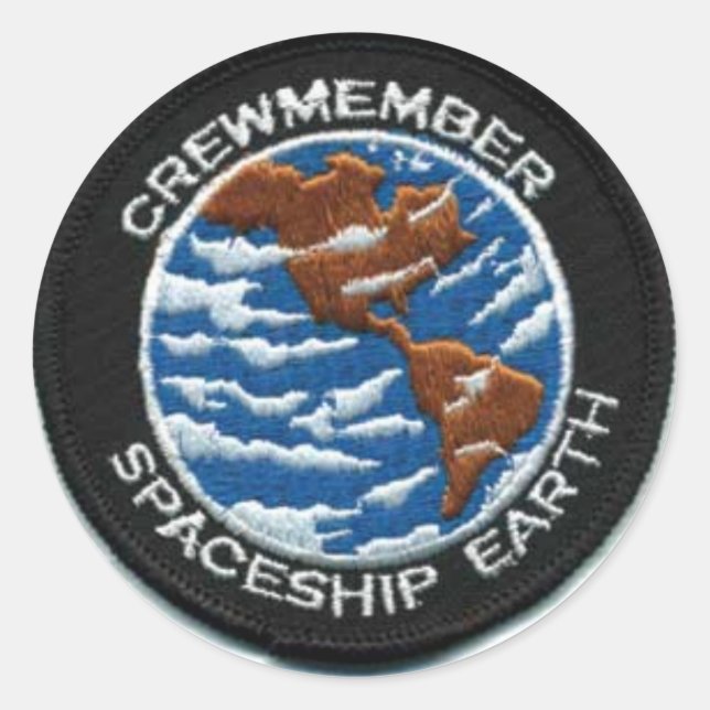 Raumschiff Erde Runder Aufkleber (Vorderseite)