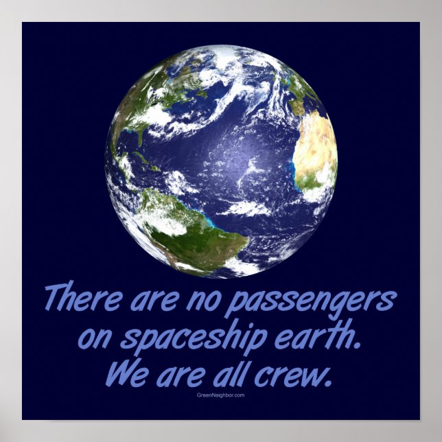Raumschiff Erde, Umwelt Poster (Vorne)