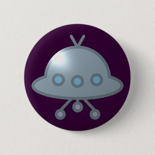Raumschiff fliegende Untertasse UFO flying saucer Button