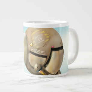 Raumschiff fliegt durch einen Planeten Jumbo-Tasse