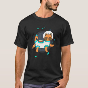 Raumschiff Galaxy Stars Flying Cat Kitty Niedlich  T-Shirt