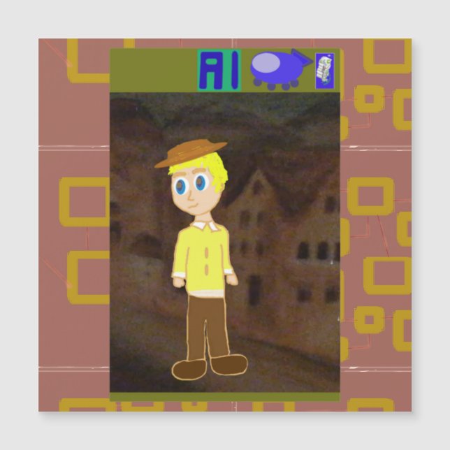 Raumschiff in der Stadt Magnetkarte (Vorderseite)