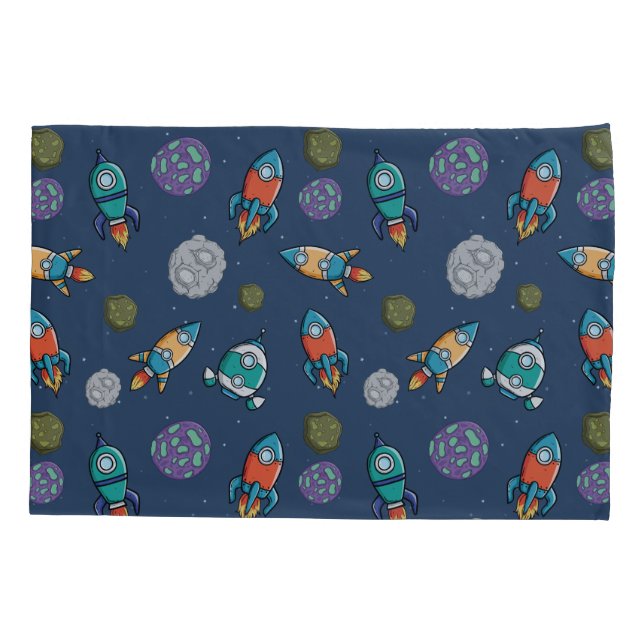 Raumschiff Musterpillowcases Kissenbezug (Rückseite)