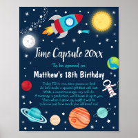 Raumschiff Planet Time Kapsel 1. Geburtstag