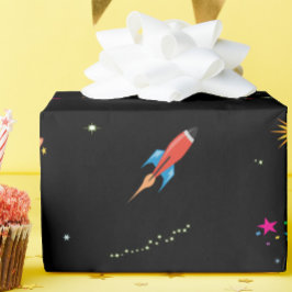 Raumschiff Planets Stars Geschenkpapier