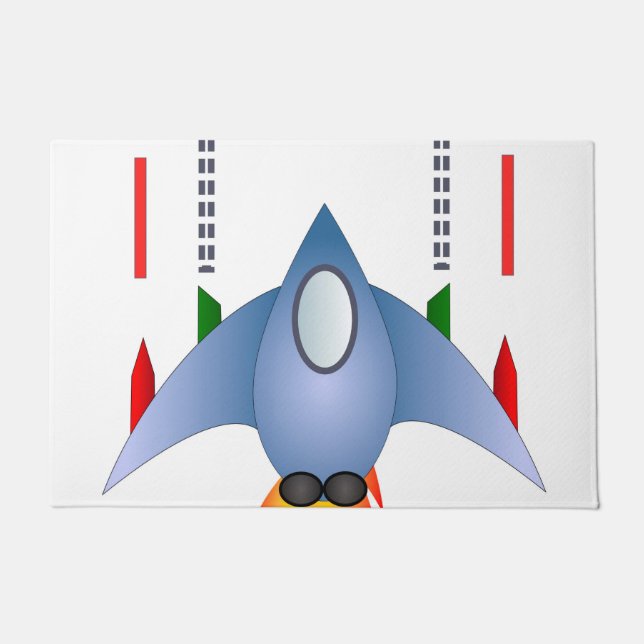 Raumschiff-Raketenraum Fußmatte (Vorderseite)