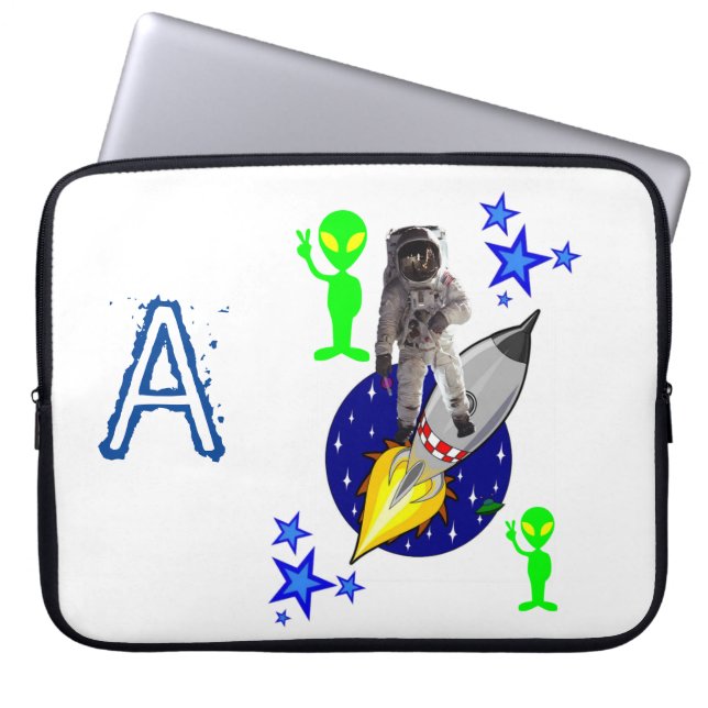 Raumschiff "Sleeve Astronaut" Laptopschutzhülle (Vorderseite)