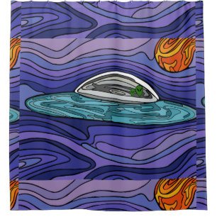 Raumschiff UFO Alien UAP paranormal Duschvorhang