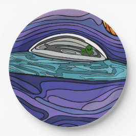 Raumschiff UFO Alien UAP paranormal Pappteller
