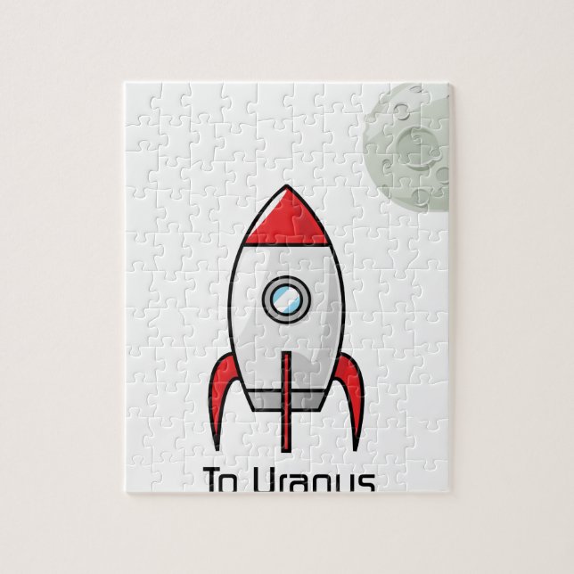 Raumschiff und Planet Puzzle (Vertikal)