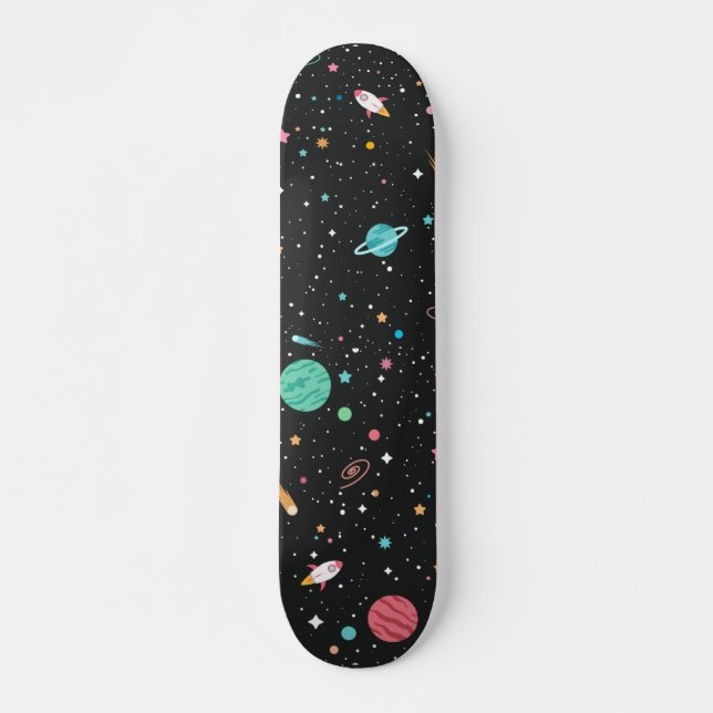 Raumschiff und Planet Skateboard (Vorne)