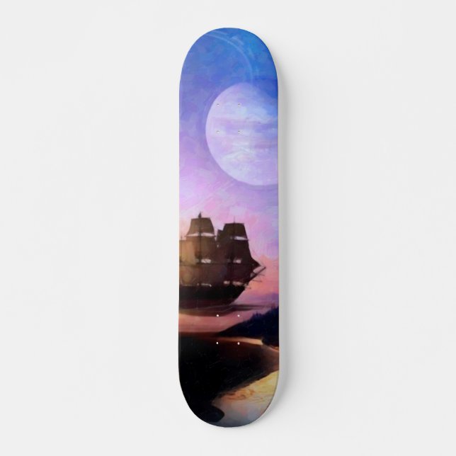 Raumsonde Weltraumkunstwerk Voyager Raumsonde Skateboard (Vorne)