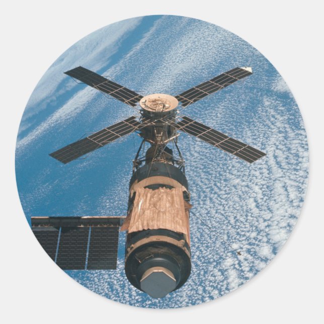 Raumstation Skylab Runder Aufkleber (Vorderseite)