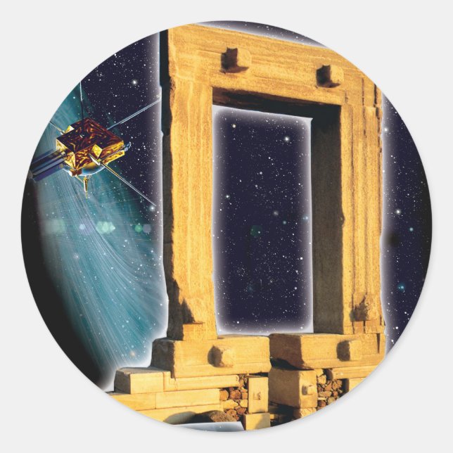 Raumtor Apollo Runder Aufkleber (Vorderseite)