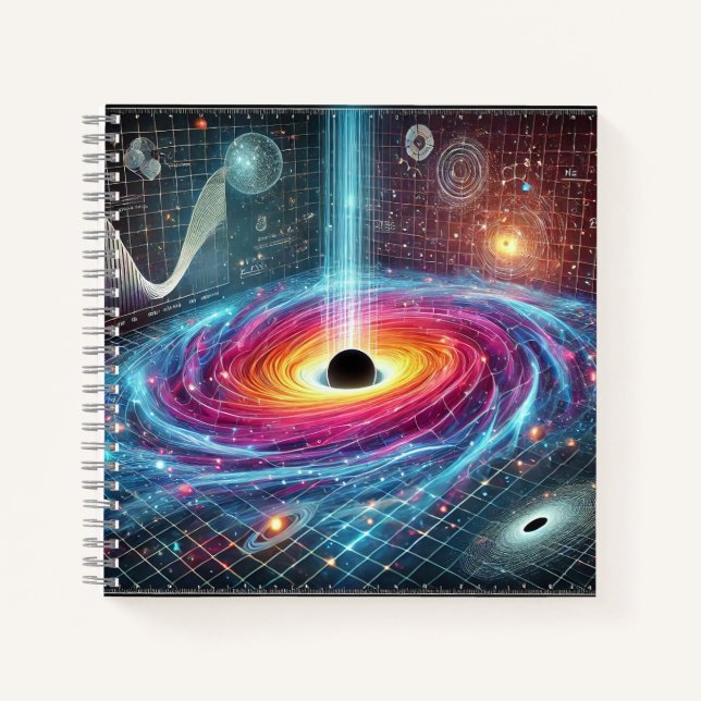 Raumzeitgitter & Quantenfusion-Design Notizbuch (Vorderseite)