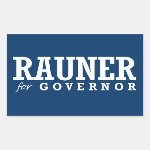 RAUNER FÜR GOUVERNEUR 2014 RECHTECKIGER AUFKLEBER