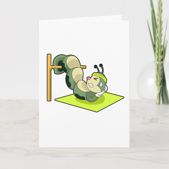 Raupe ABS Workout-Fitness Karte (Vorderseite)