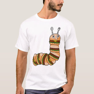 Raupe als Cheeseburger mit Rindfleisch und Salat T-Shirt