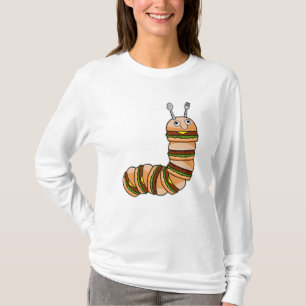 Raupe als Cheeseburger mit Rindfleisch und Salat T-Shirt