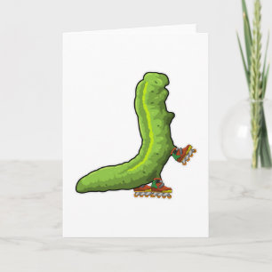 Raupe als Inline-Skater mit Inline-Skaten Karte