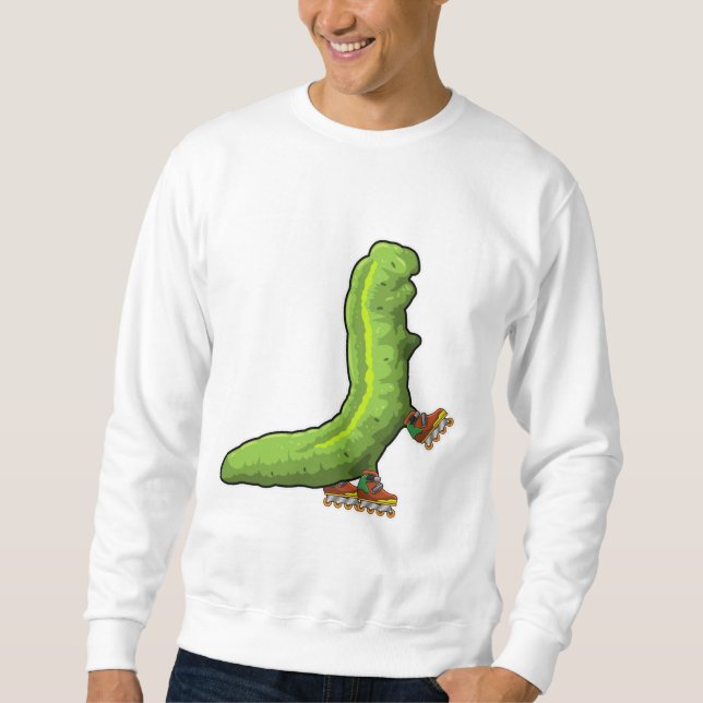 Raupe als Inline-Skater mit Inline-Skaten Sweatshirt (Vorderseite)