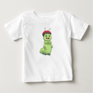 Raupe als Inline-Skater mit Roller Skate.pn Baby T-shirt
