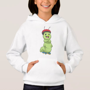 Raupe als Inline-Skater mit Roller Skate.pn Hoodie