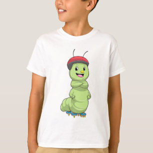 Raupe als Inline-Skater mit Roller Skate.pn T-Shirt