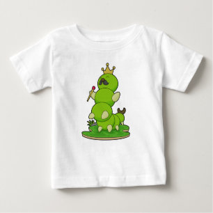 Raupe als König mit Krone Baby T-shirt