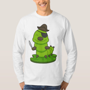 Raupe als Pirate mit Schwert T-Shirt