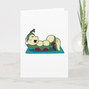 Raupe am Fitness Workout Karte