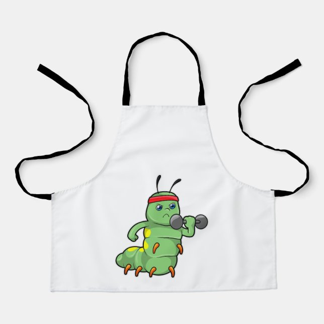 Raupe am Krafttraining mit Dumbell Schürze (Vorderseite)