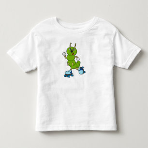 Raupe auf Inline-Skaten mit Roller-Skaten Kleinkind T-shirt
