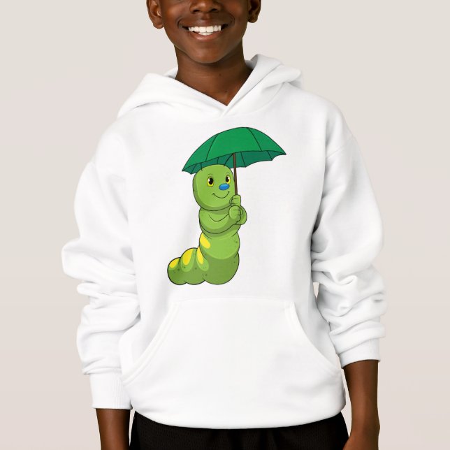 Raupe beim Regen Hoodie (Vorderseite)