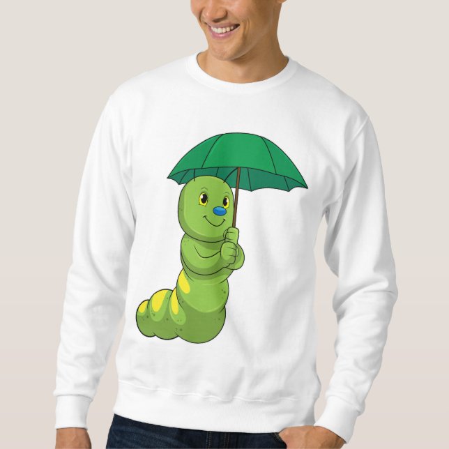 Raupe beim Regen Sweatshirt (Vorderseite)