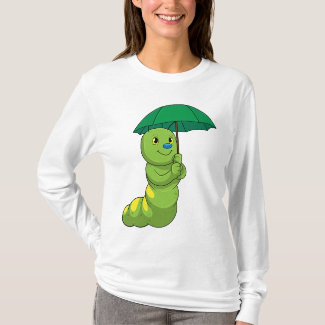 Raupe beim Regen T-Shirt (Vorderseite)