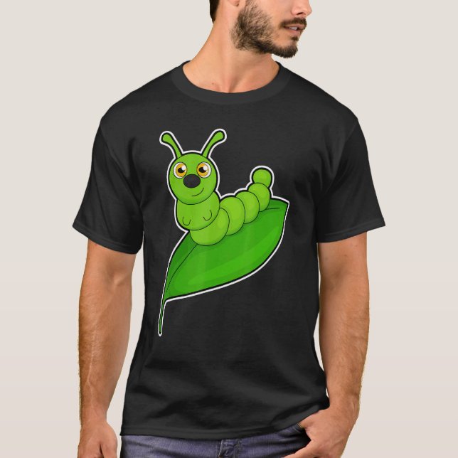 Raupe Blatt T-Shirt (Vorderseite)