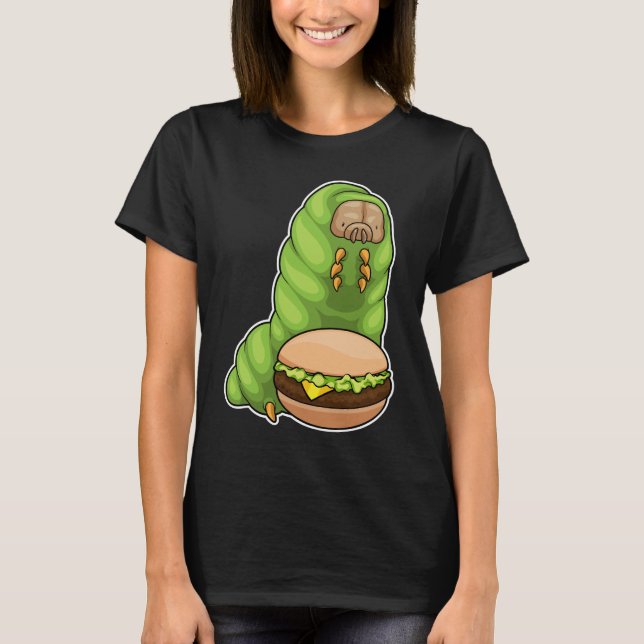 Raupe Cheeseburger T-Shirt (Vorderseite)