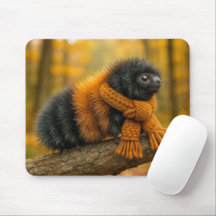 Raupe des Wollbären Herbst mit einem Scarf Mousepad