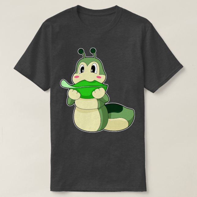 Raupe Eating Leaf T-Shirt (Design vorne)