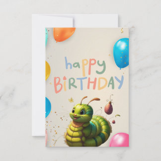 Raupe Geburtstags Joycard Einladung