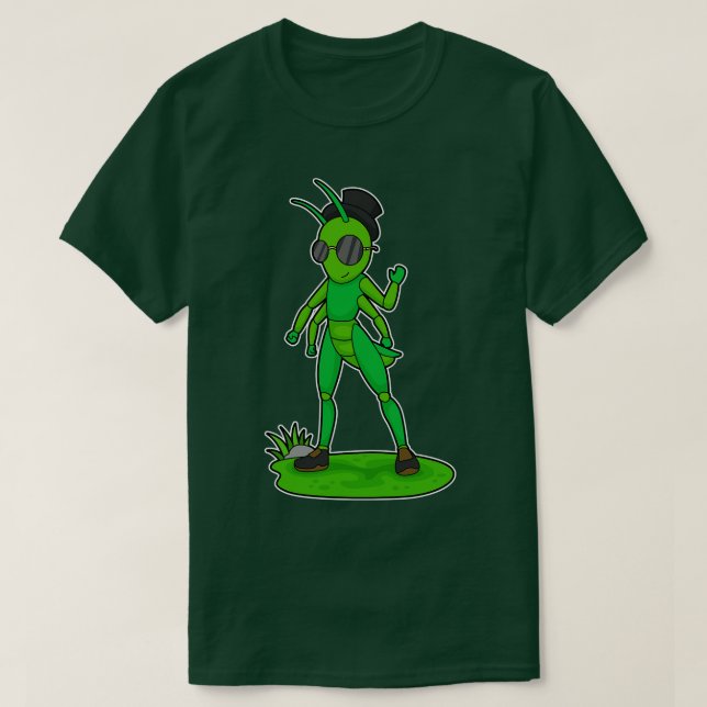 Raupe Gentleman Glasses Hat T-Shirt (Design vorne)